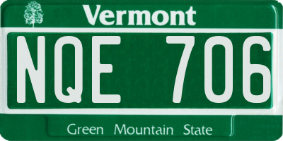 VT license plate NQE706
