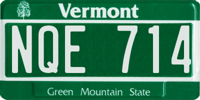 VT license plate NQE714