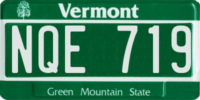 VT license plate NQE719