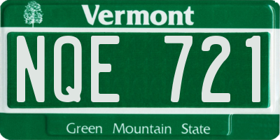 VT license plate NQE721