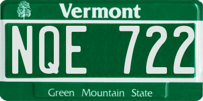 VT license plate NQE722