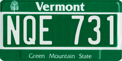 VT license plate NQE731