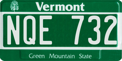 VT license plate NQE732