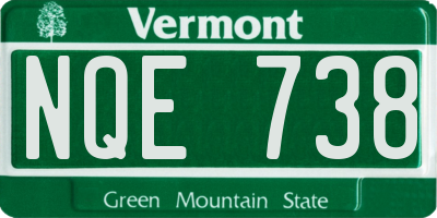 VT license plate NQE738