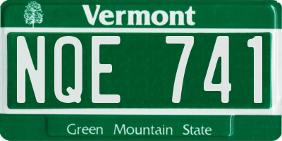 VT license plate NQE741