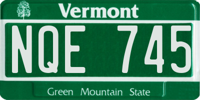 VT license plate NQE745
