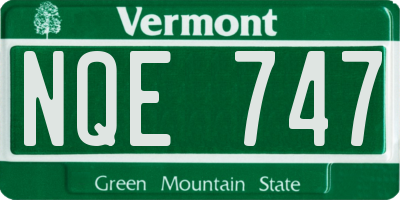 VT license plate NQE747