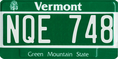 VT license plate NQE748