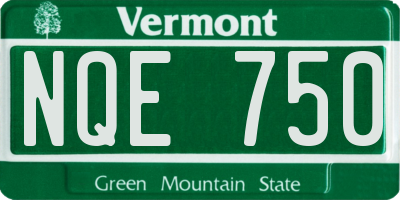 VT license plate NQE750