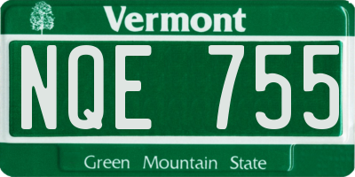 VT license plate NQE755