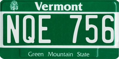 VT license plate NQE756
