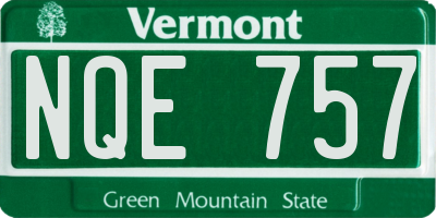 VT license plate NQE757