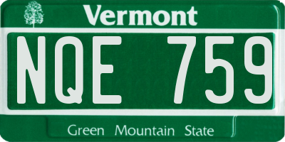 VT license plate NQE759
