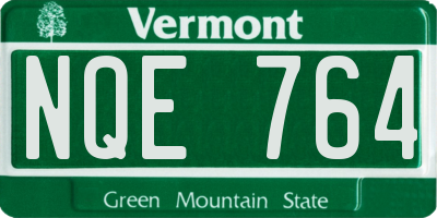 VT license plate NQE764