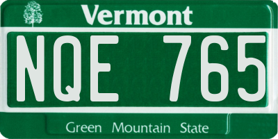 VT license plate NQE765