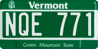 VT license plate NQE771