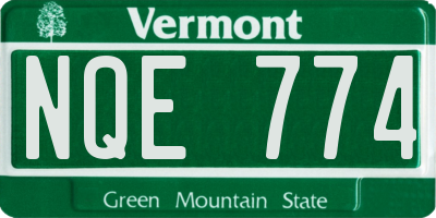 VT license plate NQE774