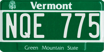 VT license plate NQE775