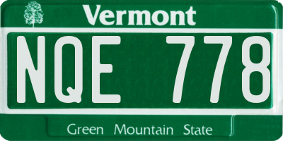 VT license plate NQE778
