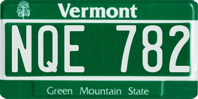VT license plate NQE782