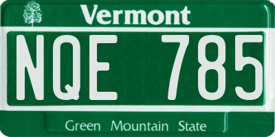 VT license plate NQE785