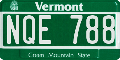 VT license plate NQE788