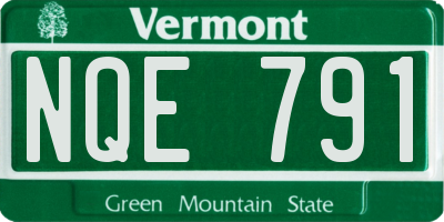 VT license plate NQE791
