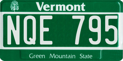 VT license plate NQE795