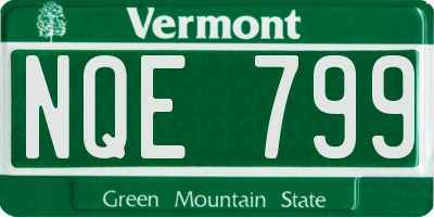 VT license plate NQE799
