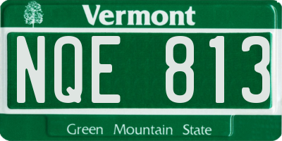 VT license plate NQE813