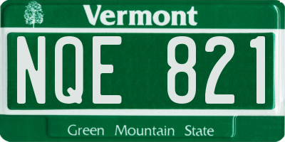 VT license plate NQE821