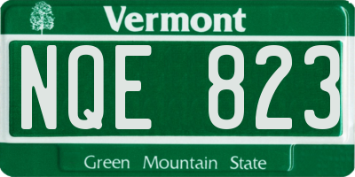 VT license plate NQE823