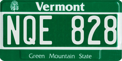 VT license plate NQE828