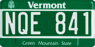 VT license plate NQE841