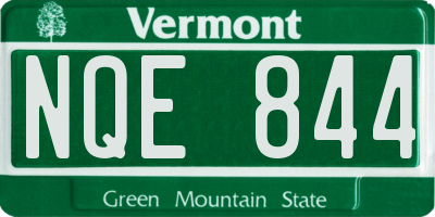 VT license plate NQE844