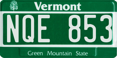 VT license plate NQE853