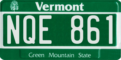 VT license plate NQE861