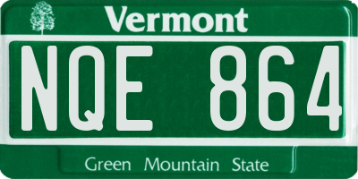 VT license plate NQE864