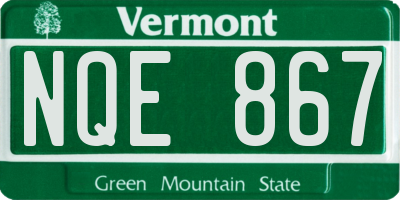 VT license plate NQE867