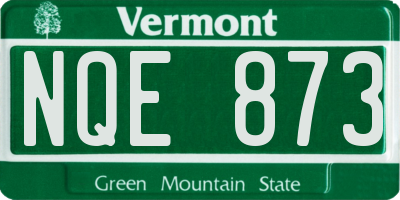 VT license plate NQE873