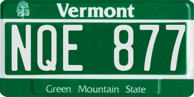 VT license plate NQE877