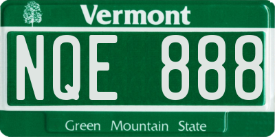VT license plate NQE888