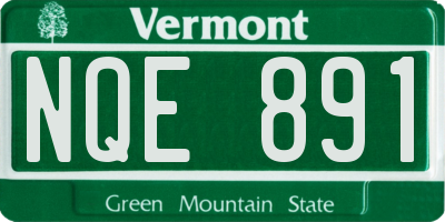VT license plate NQE891