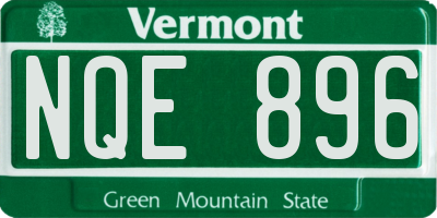 VT license plate NQE896