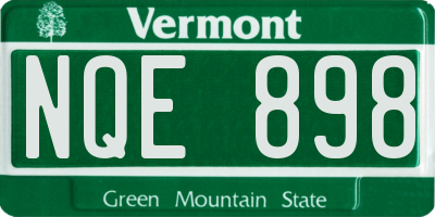 VT license plate NQE898