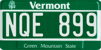 VT license plate NQE899