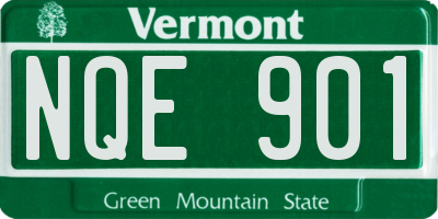 VT license plate NQE901