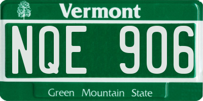 VT license plate NQE906
