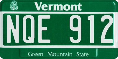 VT license plate NQE912