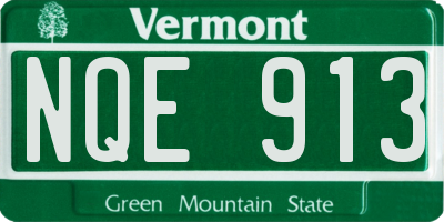 VT license plate NQE913